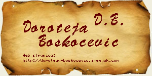 Doroteja Boškoćević vizit kartica